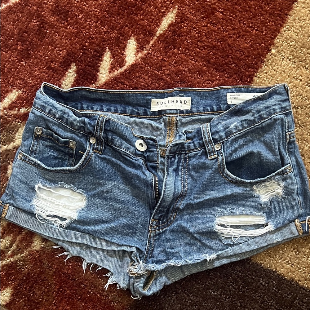 Bullhead Distressed Blue Jean Shorts